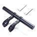 KANGBUKE Bike Handlebar Extender, Bicycle Handlebar Extension Aluminum Alloy Mount Holder Double Clamp Bike Bracket Bicycle Accessories for Flashlight Speedometer, Black