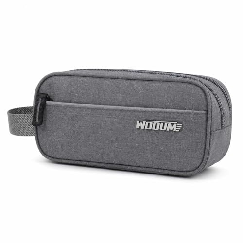Image of Wooum PVC Pen Pencil Case for Girls Boys Multiple Compartment Pencil Case Organizer School Accessories Pouch Stationary Storage School Pouch for Student and Professional (Tgrey)