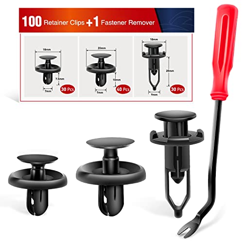 Image of Nilight 100PCS Car Retainer Clips 7mm 9mm Push Type Retainer Clips,Bumper Fastener Rivet Clips for Lexus Toyota GM,1PC Fastener Remover
