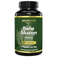 Beta Glucan Kapseln hochdosiert - 3000mg pro Tag - aus Hafer - pflanzliche Ballaststoffe Tabletten vegan - Cholesterin senken Kapseln ¹- plantomol® Essentials