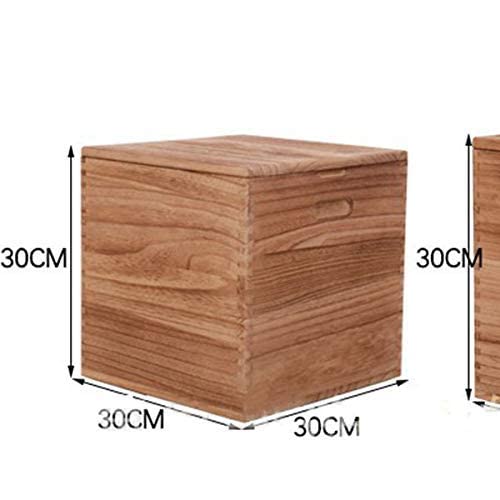 Repose-pieds en bois massif avec rangement et housse pour salon - 6