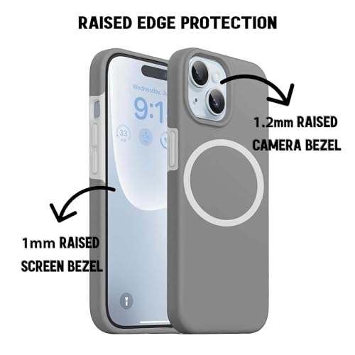Image of Kratos Soft Silicone Case Cover Compatible with iPhone 14 Plus - Everyday Comfort Protection, Wireless Magnetic Charging Case with Raised Edge Camera & Screen Protection, Shock-Resistant Design