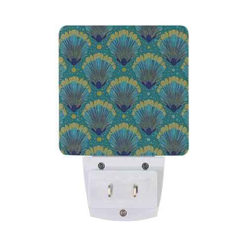 Lámpara de noche con sensor LED, color azul aqua y amarillo miniatura 6