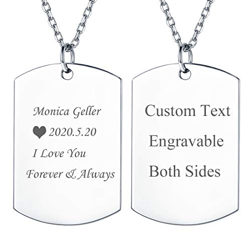 Silvercute Custom Initial Pendant Necklace for Men Women