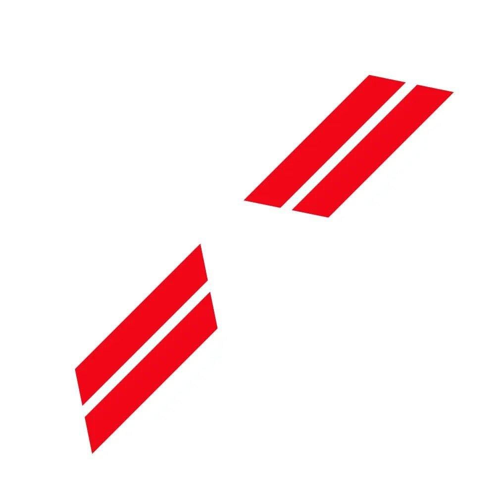 Dabhuoc Glossy Red Auto Graphics Stripes Sport Vinyl Decor Decal Kit For Mustang Gt500 Gt350(Glossy Red)
