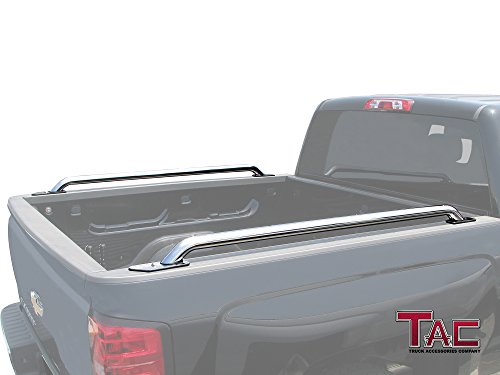 Tac Bed Rails Fit 2014-2023 Chevy Silverado 1500/Gmc Sierra 1500 5.5Ft Short Bed T304 Stainless Steel Truck Side Rails Off Road Automotive Exterior Accessories (2 Pieces Bed Rails) #TOP1