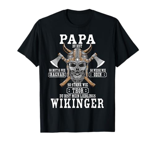 Wikinger Papa - Retro Viking Dad Spruch - Wikinger Vater T-Shirt