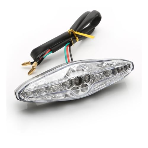 Feux arrière de frein moto 12V universels avec support de plaque d'immatriculation