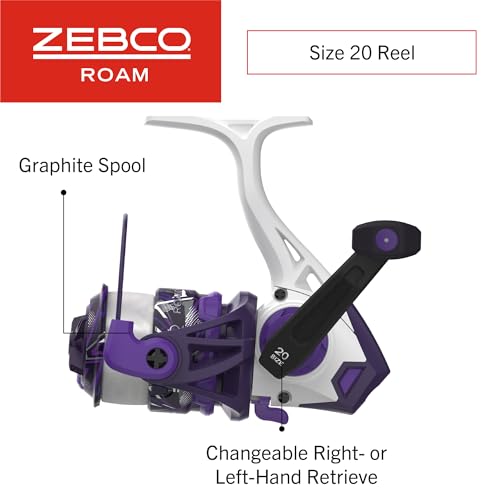 Moulinet rotatif réversible et canne Zebco à poignée confortable - 3
