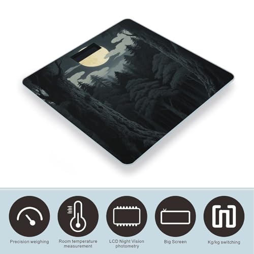 Báscula digital para baño Forest Japanese Moon con vidrio templado miniatura 3