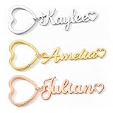 Elemtansy Custom Name Keychain,18K Gold Plated Personalized Key Chain Accessories for Women,Customized Gifts for Christmas