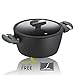 Berndes Balance Induction Enduro Kochtopf 24 cm Casseruola con Coperchio, 4.5 Litri, Alluminio Forgiato, Nero