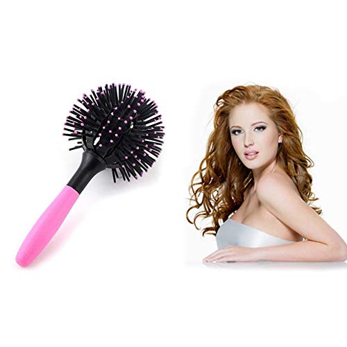 mxdmai Herramienta de peine 3D esférico Curling peine cepillo de pelo peine esférico bomba Curl cepillo de pelo Styling Salon de pelo y vuelta para las niñas y mujeres Cover
