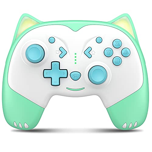 Image of ECHTPower Wireless PC Gaming Controller - Hall Effect Joystick, 2.4G & Wired 1000Hz Polling Rate, 800mAh Battery, Adjustable Turbo /Vibration - for PC /Switch /iOS /Android-Green