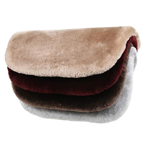 Genuine Sheepskin Car Seat Cushion Natural Fur Wool Seat Cover for Cars Trucks SUV Soft Comfort Office Chair Protector Pad Car Accessories Universal Fit