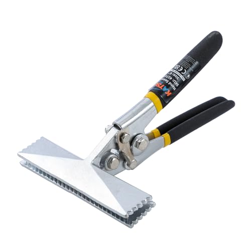 KATSU Sheet Metal Hand Seamer 6 Inch, Multifunctional Straight Sheet Bending Pliers Metal Former Seamer Bender Hand Bending Tool with Non-Slip Handle 417173