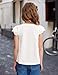 Arshiner T Shirts for Girls Girls Summer Tops Short Sleeve Shirts Square Neck Tshirts Pleated Blouses Dressy Casual Clothes Fashion Tunics 2025 White 7-8 Years