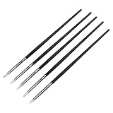 TIKODIDA 15 Stück Nagelkunst Pinselset mit Schwarzem Silikonstift Vielseitige Anwendung Hohle Gravurtechnik für Maniküre und Nageldesign im Beauty Salon