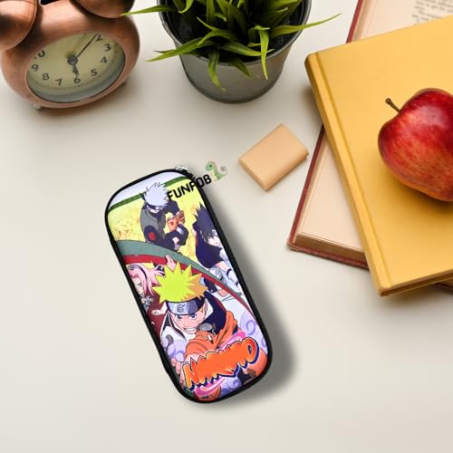 Image of Funfob Polyester Anime Pencil Box For School College For Pen Pencil Or Other Stationery Products Pencil Pouch Travel Or Cosmetic Case | Nr- All Character, Multicolor