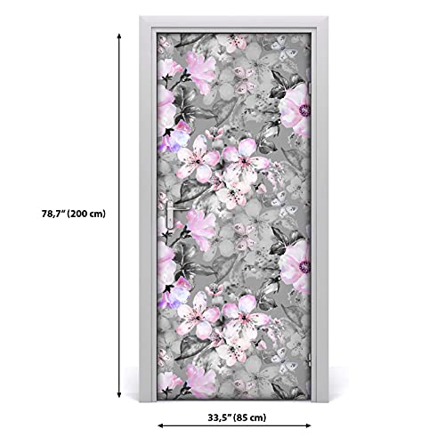 Autocollant de porte Magic-Stick imperméable et repositionnable 85x200 cm