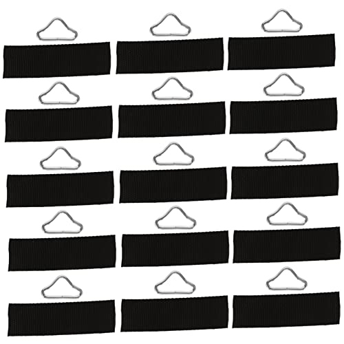 GANAZONO 30Pcs Triangle Ring Buckles for Trampoline Replacement Heavy Duty Mesh Cloth Fixing Rings Galvanized Accessories for Trampoline Mats and Jumping Cloths