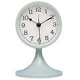 Danse Jupe 3" Alarm Clock Round Quartz Analog Desk Clock Vintage Silent Non Ticking Battery Operated