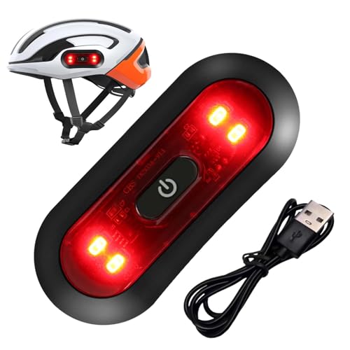 Luz para Casco De Moto, Luz Trasera De Seguridad Recargable LED para Casco De Bicicleta con 4 LED, Impermeable Recargable por USB, para Conducir, Ciclismo, Actividades Al Aire Libre