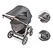 sombrilla carrito bebe universal,toldo para capazo,parasol carrito bebe,parasol carrito protección UV,toldo protector solar (gris)
