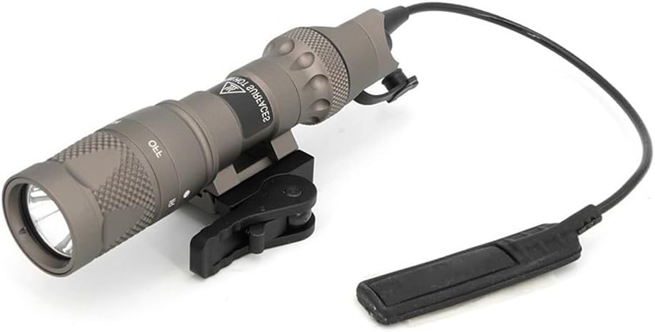Tactical M622V/M300V/M952V/M323V/M600V Weapon Flashlight with IR & Remote Pressure Switch Pad & QD Flashlight Mount, 400/500 Lumens LED Light for Outdoor Hunting, Fit 20mm Picatinny Rail Mount