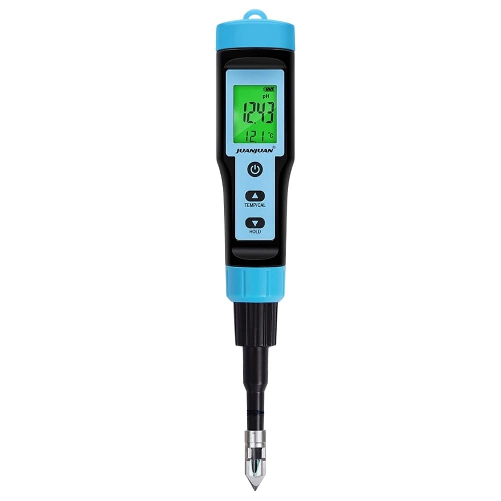 Aundhegrtt As Shown Digital For Soil, Cheese, Meat, Fruit Temp Detection Food Ph Meter Lcd Backlight, Model Code Yy-1030