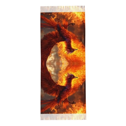 Phoenix print Scarf for Women Winter Pashmina-Shawl Wraps Winter Scarf for Women Wedding Scarf4