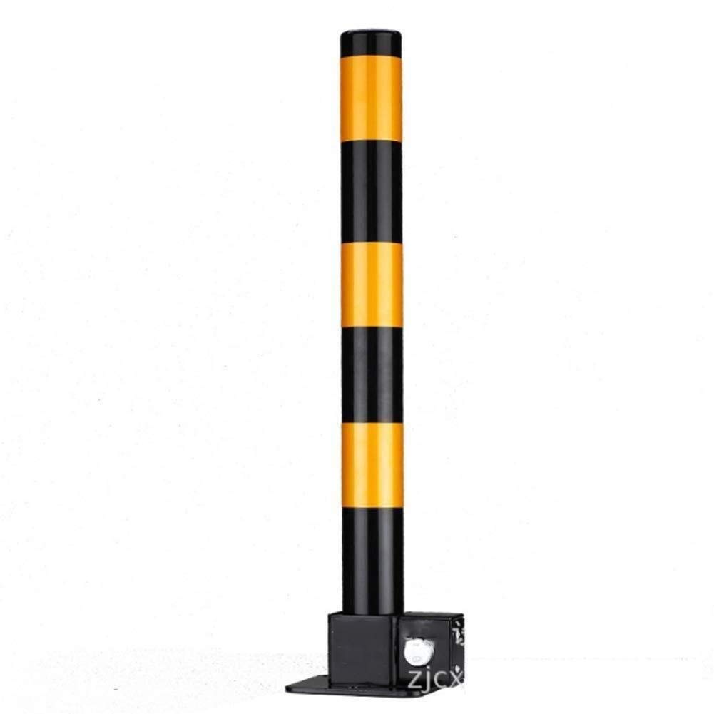 MOKLYF Parking Lock,Parking Barriers Heavy Collapsible Bollards,with Cylindrical Lock for Secure Parking Lane Bollard,Yellow Red (Black Yellow)