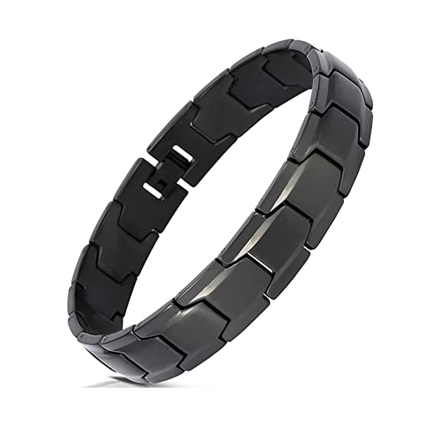 Smarter LifeStyle Elegant Surgical Grade Steel Men's Wide Link Stylish Bracelets for Men, Adjustable - 4 Colors to Choose from – Mens Jewelry, Mens Bracelets Metal (Black Men's Bracelet) - Image 9