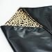 Reversible Leopards Print PU Leather Triangle Scarf Unisex Fashion Accessory Photo Props