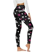 DASAYO Leggings for Women High Waisted Valentine's Day Full Length Love Heart Graphic Workout Yog...