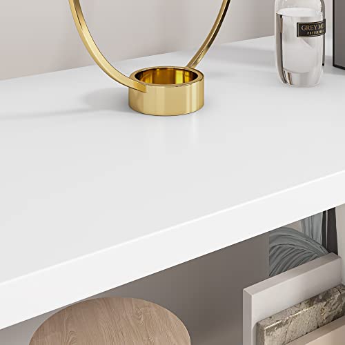 Urkno Triple Wide 6-Tier Bookcase, Vintage Wooden Free Standing Bookshelf With Adjustable Feet, Industrial Open Display Shelves Etagere Book Shelves For Home Office,White #TOP5