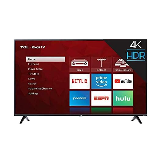 TCL 65S425 65-inch 4-Series 4K Ultra HD Roku Smart TV (2019 Model) Bundle with 37-70-inch Low Profile Wall Mount Kit, Deco Gear Wireless Keyboard and 6-Outlet Surge Adapter with Night Light
