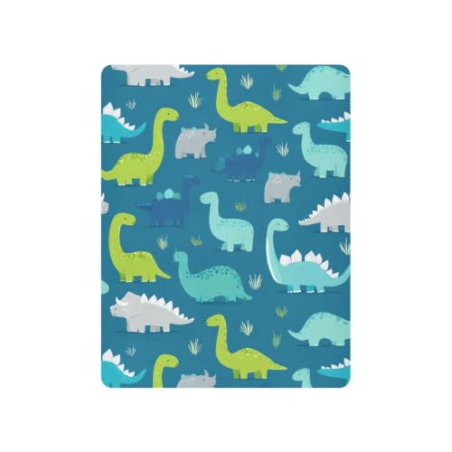 Image of Crib Sheet Breathable Soft Crib Mattress Sheet for Baby Toddler Boys Girls Fitted Pack n Play Crib Sheet Fit Standard Crib Mattress 39 x 27 Inch Dinosaur Blue Cute