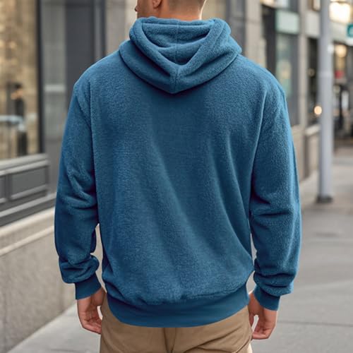 Ymosrh Men's Hoodies, Long Sleeve Casual Fleece Hoodie Fall Winter Athletic Workout Hooded Sweatshirt Pullover, S-2XL3