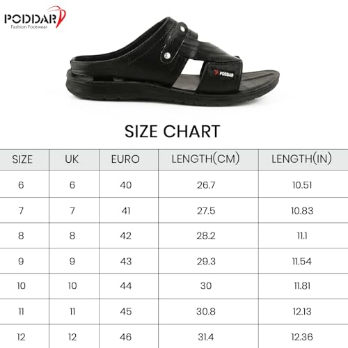Image of Poddar PU Slippers for Men | Premium Daily Use Footwear | Comfortable Soft Sole Anti-Skid Sandals | Stylish Lightweight Casual Chappal for Office, Home & Outdoor Use