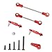 Treehobby 5PCS Metal Front Steering Link Rod Servo Link Linkages with 28T Servo Arm Compatible with WLtoys 1/28 284131 K969 k979 k989 k999 P929 RC Car Upgrades Parts(Red)