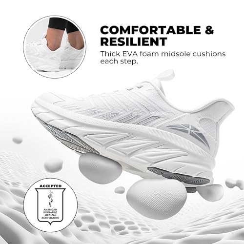 ALLSWIFIT Women's Slip On Walking Shoes Running Comfortable Tennis Breathable Non Slip Athletic Gym Workout Cross Training Fashion Sneakers - Image 4