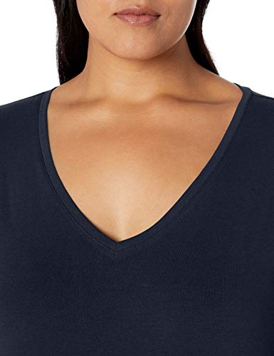 Image of Amazon Essentials Women's Plus Size Short-Sleeve V-Neck T-Shirt