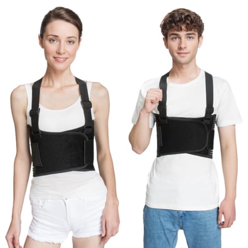 Malloraned Rib Brace for Women and Men, Adjustable Compression Rib Belt Chest Binder for Sore...