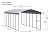 Arrow Carports Full-Size Galvanized Steel Carport Kit, Wind and Snow Rated, Corrosion-Resistant Powder-Coated Metal Frame for Vehicles, Boats, Equipment, and Storage, 12' x 29' x 9', Gunmetal