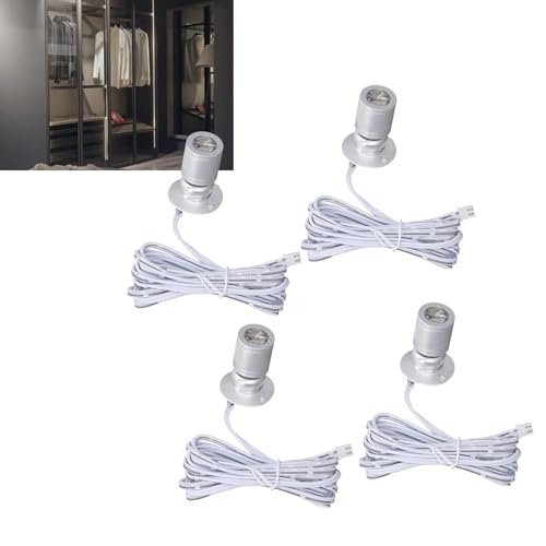 4 stuks dimbare mini spotlights USB-aangedreven LED accentverlichting 4 stuks dimbare mini spotlights USB-aangedreven LED accentverlichting
