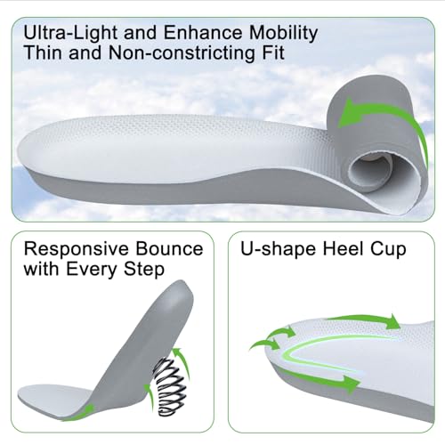 Image of Endoto Insoles for Nike Air Force 1 / Jordan 4 / AJ4 Sneakers, Replacement EVA Inner Sole Inserts for Airforce One /for AF1 Men & Women Shoes