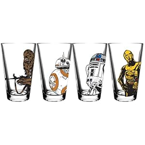 Star Wars Classic Pint Glass Set – 16 oz. Glass Capacity – Set of 4 Glasses – Classic Shape