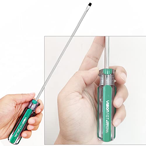 12Inch Ph2 Long Phillips Screwdriver And Slotted Screwdriver Long Shaft With Magnetic Tip, Skziri Cross Head Flat Head Long Shaft Screwdriver Set (12Inch No.2) #TOP6