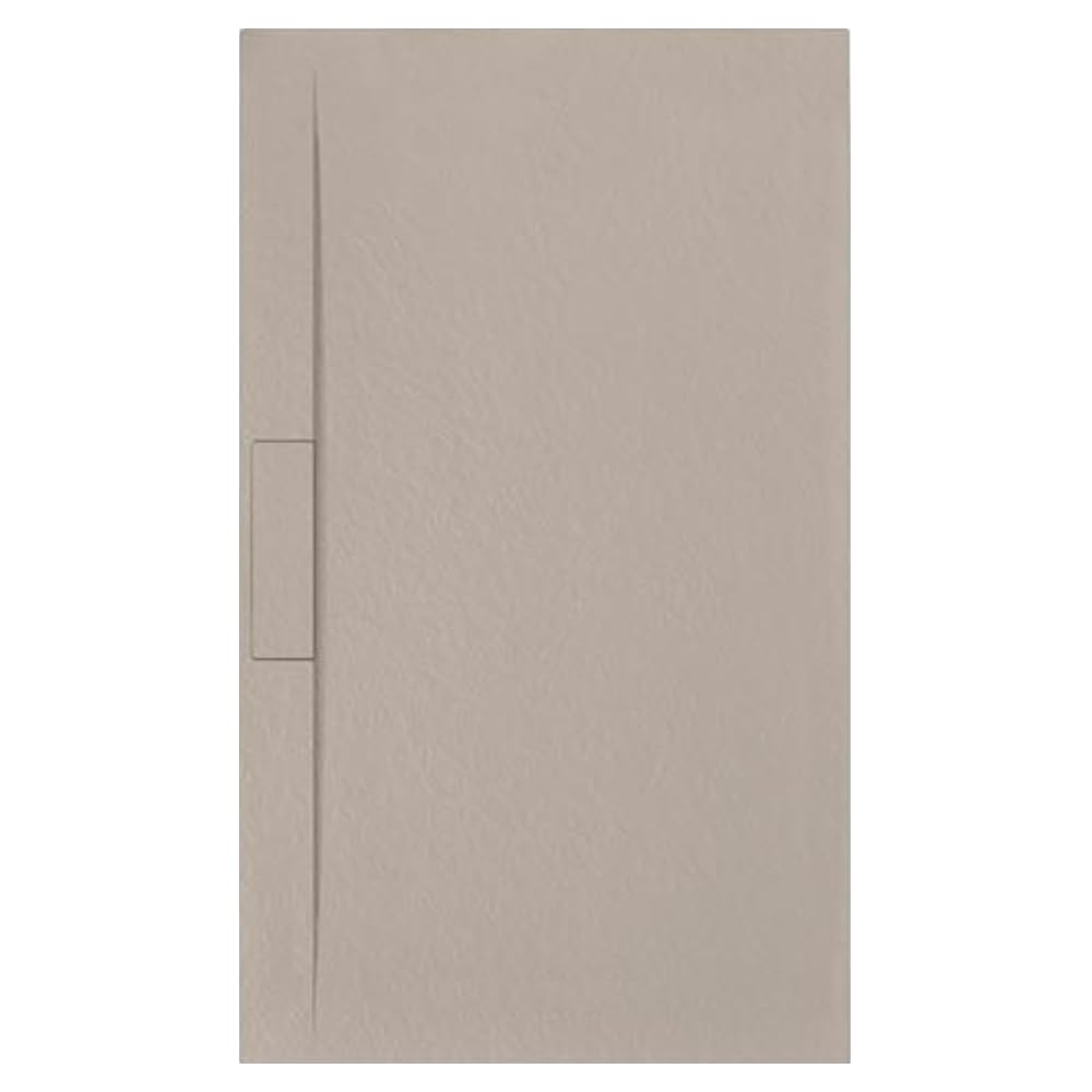 Brodzik prysznicowy 120 x 90 cm MOKA długa linia z żywicy i marmurowego proszku z boczną kratką z marmuru - FRAS